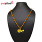 Gold Plated Rudraksha Shiva Necklace